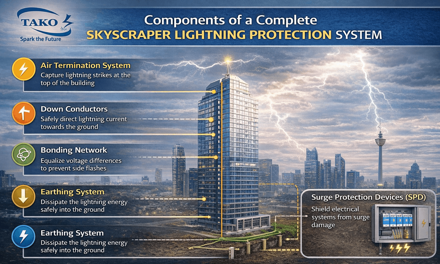 Taipei 101 lightning protection system