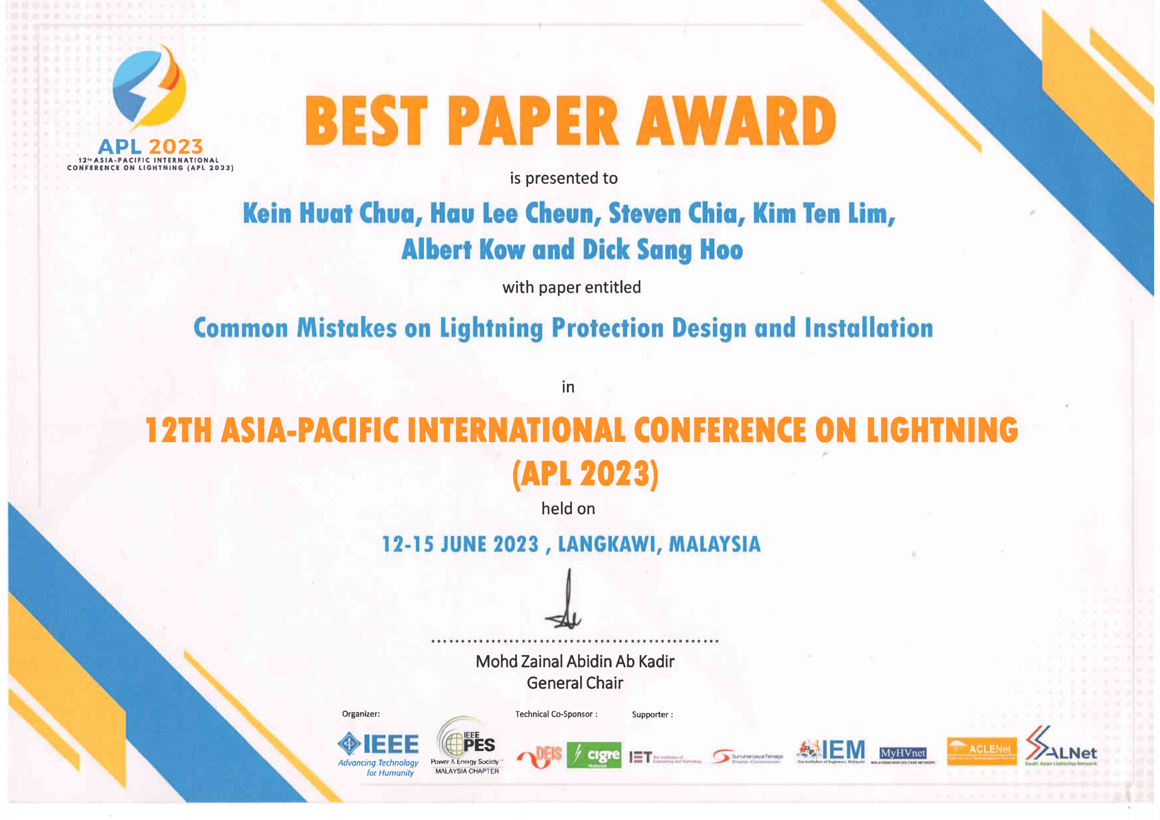 award winning lightning protection system