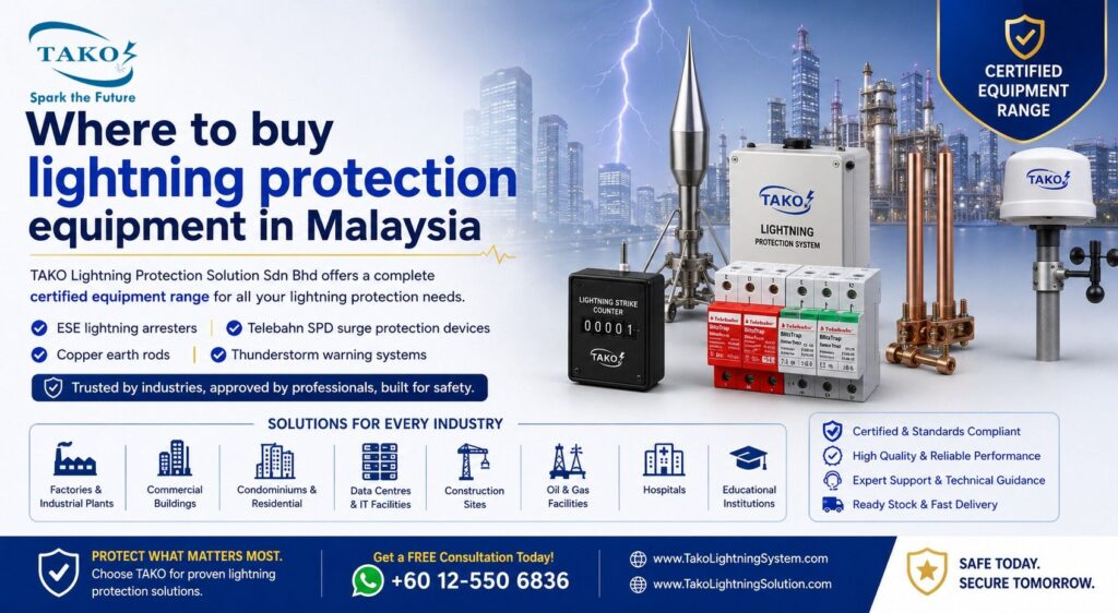 Where to Buy Lightning Protection Equipment in Malaysia 2 Buy Lightning Protection Equipment in Malaysia